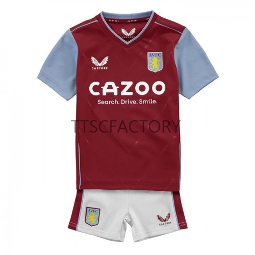 Aston Villa Fodboldtrøjer Børn Hjemmebanesæt 2022/23 Kort ærmer Aston Villa Fodboldtrøjer Børn Hjemmebanesæt 2022/23 Kort ærmer